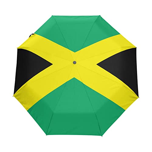 Regenschirm mit Jamaika-Flagge, automatisches Öffnen und Schließen von CHIFIGNO
