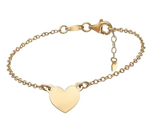 Armband mit Herz, vergoldet, 15 cm + 3 cm Verlängerung, personalisierbar Armband mit Herz, vergoldet, 15 cm + 3 cm Verlängerung, personalisierbar von CHIGUAGUA