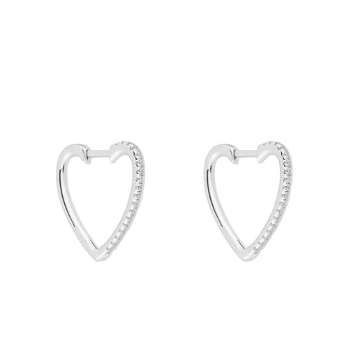 CHIGUAGUA Ohrringe aus 925er Silber in Herzform mit Zirkonia, 19,5 mm, versilbert CHIGUAGUA Ohrringe aus 925er Silber in Herzform mit Zirkonia, 19,5 mm, versilbert von CHIGUAGUA