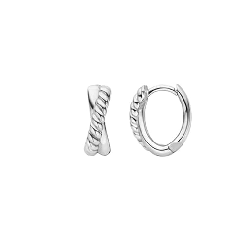 Ohrstecker aus Sterlingsilber mit X-Design, 5 x 13 mm, Ø 10 mm von CHIGUAGUA
