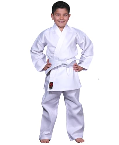 Chikara Karateanzug Kinder weiß, Karate Anzug Jungen, Karate Anzug Mädchen, Karateanzug Kinder Baumwolle, Kampfsportanzug Kinder von Chikara