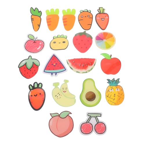 CHILDWEET 19 Stück Acryl Erdbeere Wassermelone Kirsche Lustige Abzeichen für Kinderbekleidung und Sommerpartys von CHILDWEET