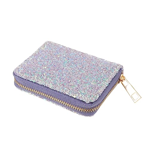 CHILDWEET 1stk Geldbörse Glitzerkredithalter Für Frauen Schmuckhalter Mit Reißverschluss Geldbeutel Für Münzen Kleine Handtasche Glitzertaschen Mit Reißverschluss Brieftasche Niedlich Damen von CHILDWEET