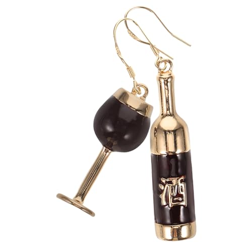 CHILDWEET 1paar Weinflasche Und Weinglas Ohrringe Für Damen Modische Dangle Ohrringe Aus Legiertem Material Leichte Und Charmante Für Besondere Anlässe Für Partys Und Feiern von CHILDWEET