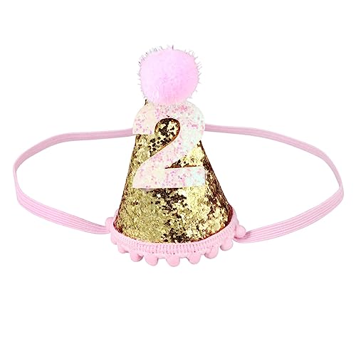 CHILDWEET 1stk 2 Partyhut Prinzessin-tiara-hut Geburtstagsmütze Für Mädchen Geburtstag Prinzessin Geburtstagsmütze 2 Kinderhüte Geburtstagshut Kinderhaube Konisch Geburtstagsgeschenk Baby von CHILDWEET