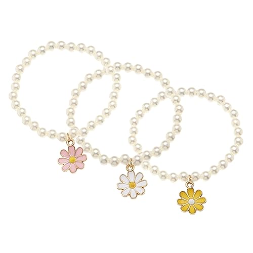 CHILDWEET 3 Stücke Armbänder Stapelbar Blume Armband Böhmen Handgelenk Schmuck Für Mädchen von CHILDWEET