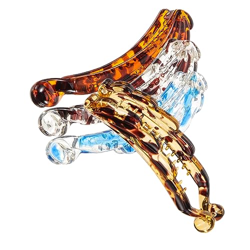 CHILDWEET 4stücke Bananenclips Für Haare Haarspangen Bananenspangen Für Lockiges Und Dickes Haar Accessoires Für Frauen Haarspangen Im Vintage-stil von CHILDWEET