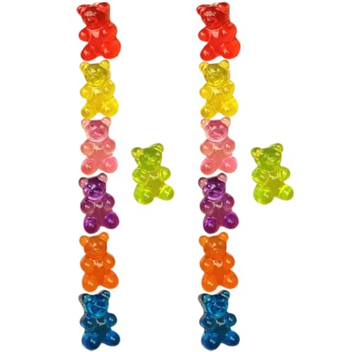 CHILDWEET 7 Paare Bär Ohrringe Süße Ohrringe Kleine Ohrstecker Rosa Gummibärchen Kleine Für Frauen Schmuck Für Frauen Süße Ohrstecker Südkorea Mädchen Empfindlich Plastik von CHILDWEET