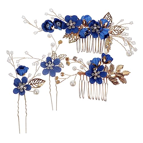 CHILDWEET Braut Haar Kamm Set Hochzeit Party Haar Zubehör Blume Haar Kamm Gefälschte Für Frauen Mädchen von CHILDWEET