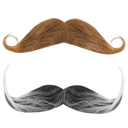 CHILDWEET Halloween Cosplay Bart Set 2pcs Realistische Fake Für Erwachsenen-events von CHILDWEET