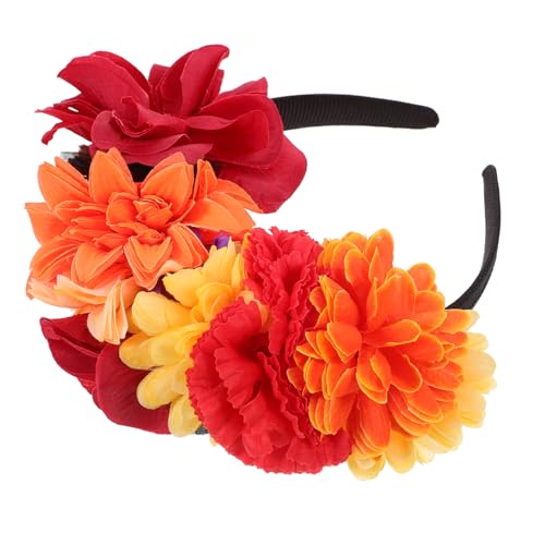 CHILDWEET Stirnband Für Halloween Party Dekoration Blumen Stirnband Kopfschmuck Für Frauen Cosplay Haarreifen Foto Requisiten Kopfbedeckung Für Festivals Und Themenpartys von CHILDWEET