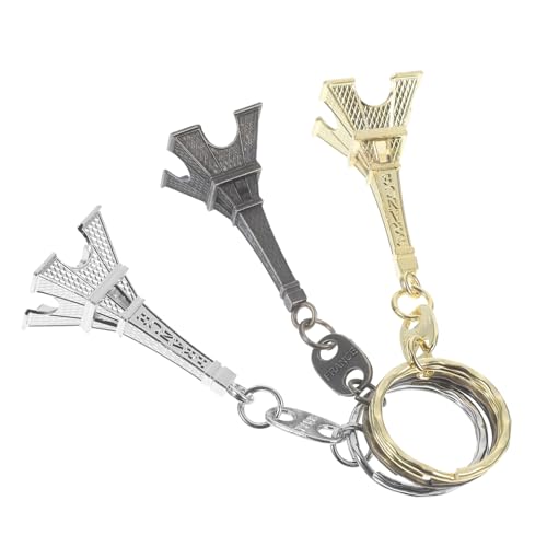 CHILDWEET 3stücke Eiffelturm Schlüsselanhänger Design Kleiner Und Leichter Anhänger Aus Legierung Hängender Schlüsselring Zum Befestigen An Schlüsseln Und Taschen von CHILDWEET