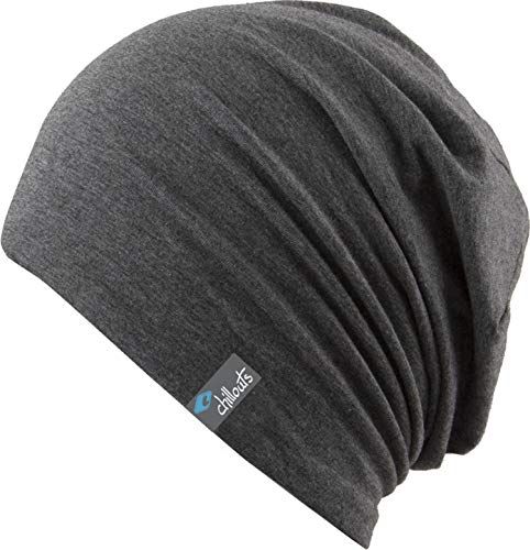 CHILLOUTS Acapulco Longbeanie-Mütze - bequemer Slouch-Beanie Schnitt - für Herren Damen und Kinder in 7 Farben, Farbe:Dark Grey (ACA03) von CHILLOUTS