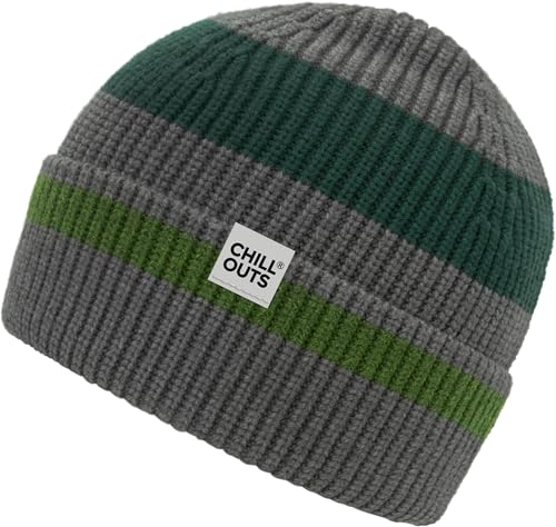 CHILLOUTS Bastian Hat - Beanie - dunkelgrau - Einheitsgröße - Fleece Inside - Wintermütze von CHILLOUTS