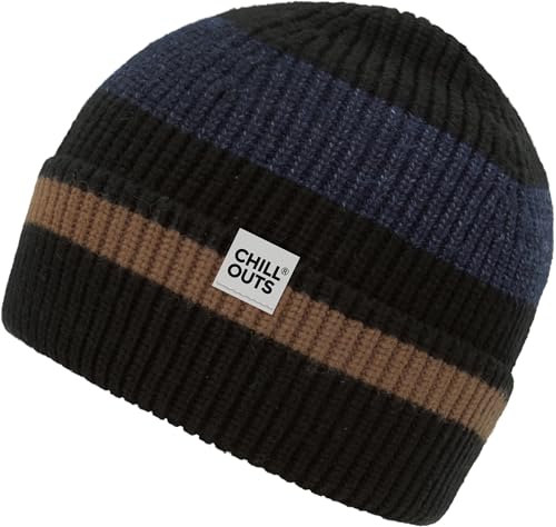 CHILLOUTS Bastian Hat - Beanie - schwarz - Einheitsgröße - Fleece Inside - Wintermütze von CHILLOUTS
