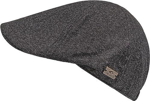 CHILLOUTS warme Flatcap - Winter Schiebermütze in dunkelgrau für Herren - Wollanteil Elliot Hat von CHILLOUTS