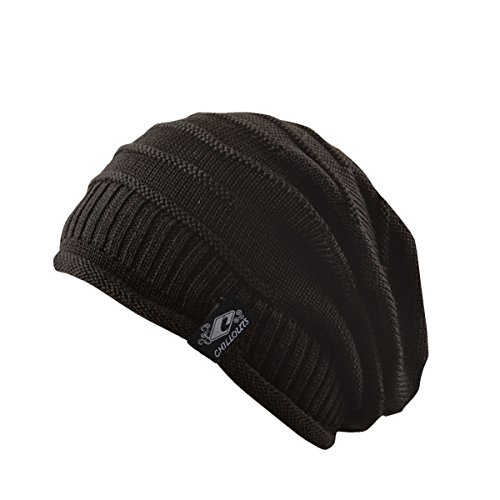 CHILLOUTS Longbeanie aus 100% Baumwolle Erik Hat - Herren schwarz von CHILLOUTS