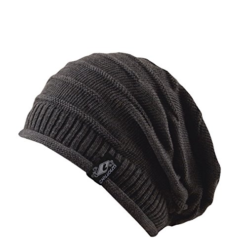 CHILLOUTS Longbeanie aus 100% Baumwolle Erik Hat - Herren dunkelgrau von CHILLOUTS