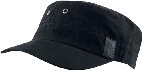 CHILLOUTS Dublin Military Hat Herren - Army Cap Handgefertigt, Schirmmütze Herren Sommer, Cap Military Atmungsaktiv, Feldmütze Einheitsgröße, schwarz von CHILLOUTS