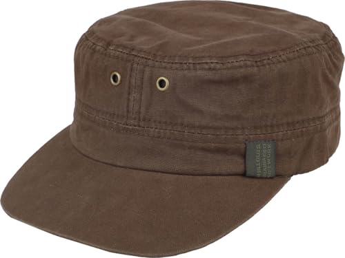 CHILLOUTS Hat Dublin Military Herren - Army Cap Handgefertigt, Schirmmütze Herren Sommer, Cap Military Atmungsaktiv, Feldmütze Einheitsgröße, braun von CHILLOUTS