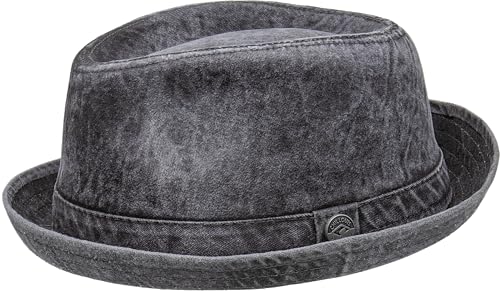 CHILLOUTS Sligo Hat - Pork Pie Hut Herren/Damen, 100% Baumwolle, Unisex Sommerhut, Tampa Hut, Atmungsaktiv, grau/L-XL von CHILLOUTS