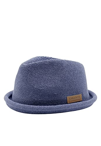 CHILLOUTS Tocoa Hat - Pork Pie Hut Herren/Damen, 100% Polyester, Unisex Sommer Trendhut, Crushable, Adjustable, blau, S-M von CHILLOUTS