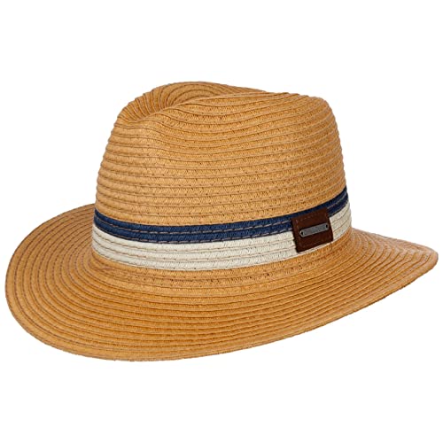 CHILLOUTS Manaus Hat Herren Sonnenhut - Panama Hut Herren Sommer UV Schutz UPF50+, Strohhut Breite Krempe, Hochwertiger Sonnenhut Verstellbar, braun, L-XL von CHILLOUTS