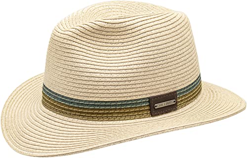 CHILLOUTS Manaus Hat Herren Sonnenhut - Panama Hut Herren Sommer UV Schutz UPF50+, Strohhut Breite Krempe, Hochwertiger Sonnenhut Verstellbar, Natural, S-M von CHILLOUTS