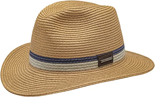 CHILLOUTS Manaus Hat Herren Sonnenhut - Panama Hut Herren Sommer UV Schutz UPF50+, Strohhut Breite Krempe, Hochwertiger Sonnenhut Verstellbar, braun, L-XL von CHILLOUTS