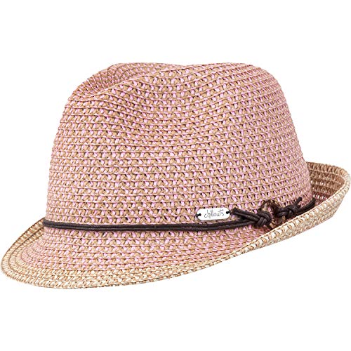 CHILLOUTS Rimini Hat - Damen Sonnenhut, Sommer Strohhut, Trilby, Leichter Sonnenschutz Hut, Schicker Strandhut, Adjustable, XS/S-M, rosa von CHILLOUTS