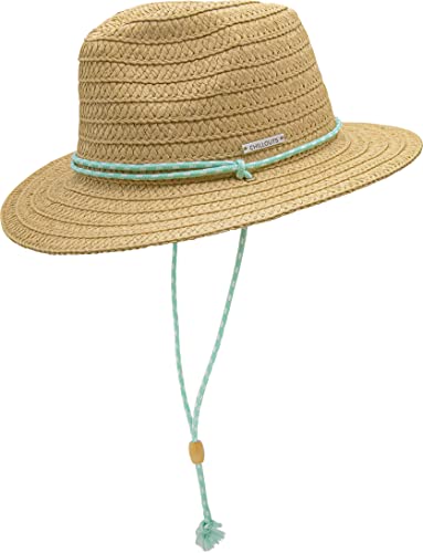 CHILLOUTS Salinas Hat Sonnenhut UV Schutz Damen, Frauen Strohhut, Faltbar, Elegant, braun, S-M von CHILLOUTS