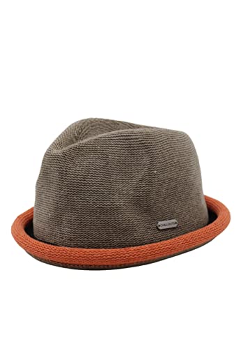 CHILLOUTS quetschbarer Verstellbarer Sommerhut - Pork Pie Boston Hat - Herren braun orange von CHILLOUTS