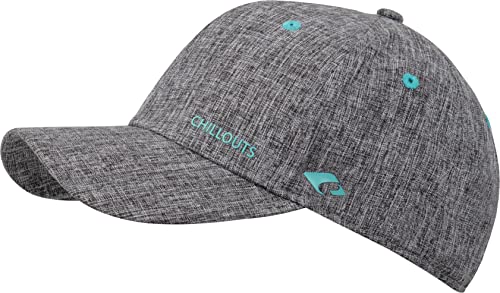 CHILLOUTS Christchurch Hat - UV-Schutz UPF 50+ Baseballcap, Unisex, perfekt für Sommer und Sport, Adjustable Snapback, Grey torquoise, One Size von CHILLOUTS