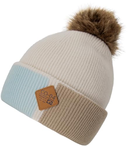 CHILLOUTS Vinny Hat - Bommelmütze - beige - Einheitsgröße - Removeable Fake Fur Pompom - Wintermütze CHILLOUTS Vinny Hat - Bommelmütze - beige - Einheitsgröße - Removeable Fake Fur Pompom - Wintermütze von CHILLOUTS