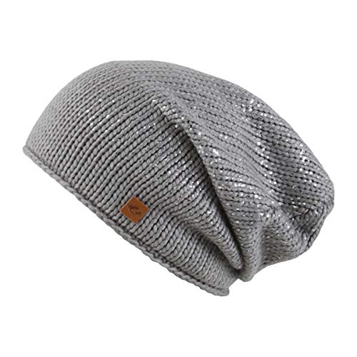 Chillouts Aileen Hat Wintermütze Damen Mütze Beanie (Grau Silber Metallic) von CHILLOUTS