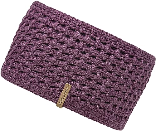 breites Winterstirnband - warmes Stirnband mit Wollanteil - für Damen in lila - Chillouts Cleo Headband von CHILLOUTS