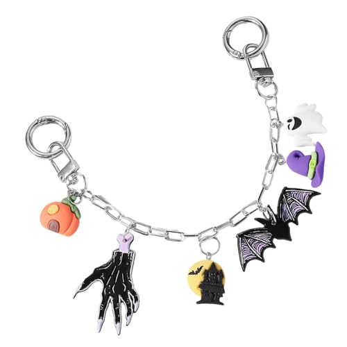 Ästhetischer Schlüsselanhänger, Taschenanhänger, Kürbis, Geisterschädel, Schlüsselanhänger für Damen, Geldbörse, Rucksack, Dekoration, ästhetische Charms, B von CHIZISX