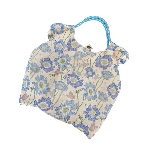 CHIZISX Ästhetische Leinwand Getötetes Tasche Wiederverwendbare Schulter Tasche Für Frauen Freizeit Urlaubseinkaufsarbeit Fitnessstudio Taschen Taschen Blumenschulter Mit Inneren von CHIZISX