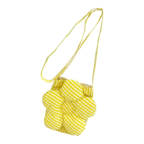 CHIZISX Bonbonfarbe Blumendruck Leinwand Tasche Praktische Umhängetasche Casual Crossbody Taschen Für Frauen Mit Verstellbarem Riemen Jugendlicher Blumendesign Freizeittasche Casual Handtasche von CHIZISX