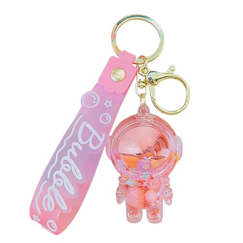 CHIZISX Cartoon-Schmuck-Puppen-Schlüsselanhänger mit stabilem Harzöl-Anhänger und flüssiger Glitzer-Flasche für modische Frauen, Farbe 4, 14cm x 10cm x 4cm von CHIZISX