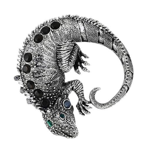CHIZISX Elegante Cabrite-Brosche mit Strasssteinen, auffällige Anstecknadel in Tierform, modisches Accessoire für Kleidung und Taschen von CHIZISX
