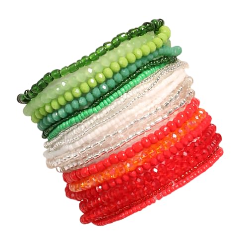CHIZISX Elegante Handgefertigte Perlenarmbandkollektion Stapelbare Perlenarmbänder Accessoire Handgefertigtes Armreif Für Modeliebhaber Buntes Perlen Armband von CHIZISX