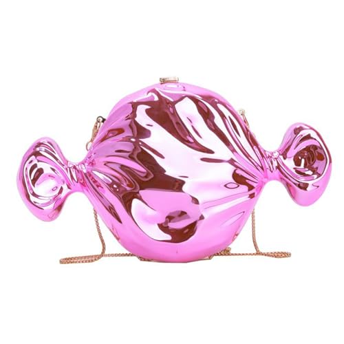 CHIZISX Elegante Handtasche in Bonbonform mit Acryl-Abendtasche, Schultertasche, Umhängetasche, ein anspruchsvolles Accessoire für Partygänger, glänzende Süßigkeitentasche, C, One Size von CHIZISX