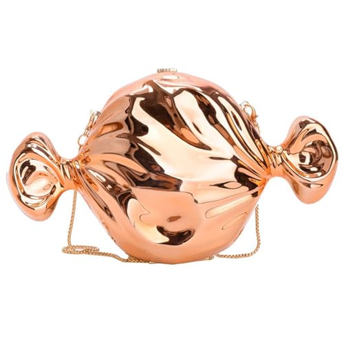 CHIZISX Elegante Handtasche in Bonbonform mit Acryl-Abendtasche, Schultertasche, Umhängetasche, ein anspruchsvolles Accessoire für Partygänger, glänzende Süßigkeitentasche, champagnerfarben, One Size von CHIZISX