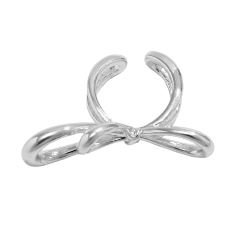 CHIZISX Französische Schleifenringe, süßer, cooler Schmetterlingsschleifen, offener Ring, trendiger Finger, Hochzeitsschmuck, Ringe, Accessoire für Mädchen, Metall, Kein Edelstein von CHIZISX