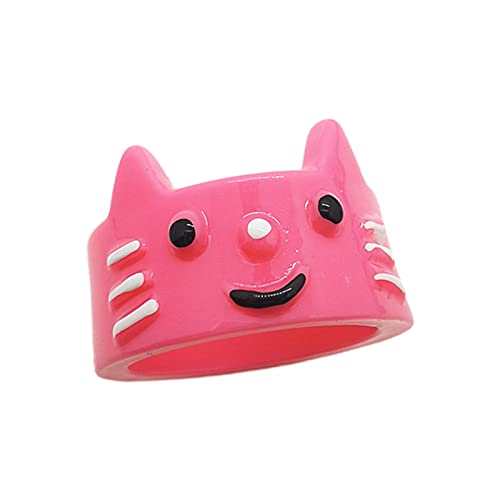 CHIZISX Für Katze, Kunstharz, Cartoon, für Festivals, Geburtstage, Jubiläen, Valentinstag, trendiger Schmuck, Harz, Kein Edelstein von CHIZISX