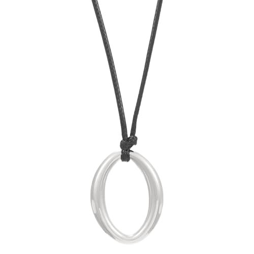 CHIZISX Halskette mit geometrischem Anhänger, einzigartiger Halsschmuck, verstellbare Seil-Halskette, geeignet für moderne Mode-Enthusiasten, Einheitsgröße, CCB, Kein Edelstein von CHIZISX