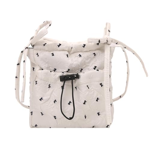 CHIZISX Kleine Crossbody Taschen Für Frauen Handys Geldbörsen Gesteppte Puffer Umhängetasche Handtaschen Reisen Bag Bowknot Achselbeutel Schulterbaus Und Handtaschen von CHIZISX