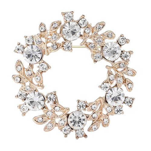 CHIZISX Kranzbrosche, robuste Legierung, bunte Blumen-Anstecknadel für trendige Damen-Rucksack-Kleidung und Hut-Accessoires von CHIZISX