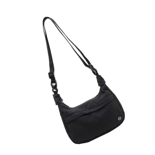 CHIZISX Lässige Dumpling Geldbörse Nylon Umhängetasche für Damen und Herren Büro Arbeit Satchel Große Kapazität Party Handtasche Tragbare Alltagstasche, Schwarz , One Size CHIZISX Lässige Dumpling Geldbörse Nylon Umhängetasche für Damen und Herren Büro Arbeit Satchel Große Kapazität Party Handtasche Tragbare Alltagstasche, Schwarz , One Size von CHIZISX